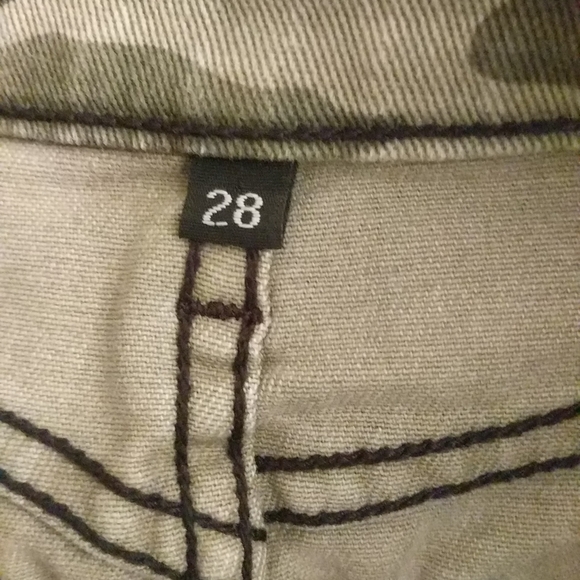 Carmar size 28 denim army bottom fringed mini skirt - Picture 5 of 5